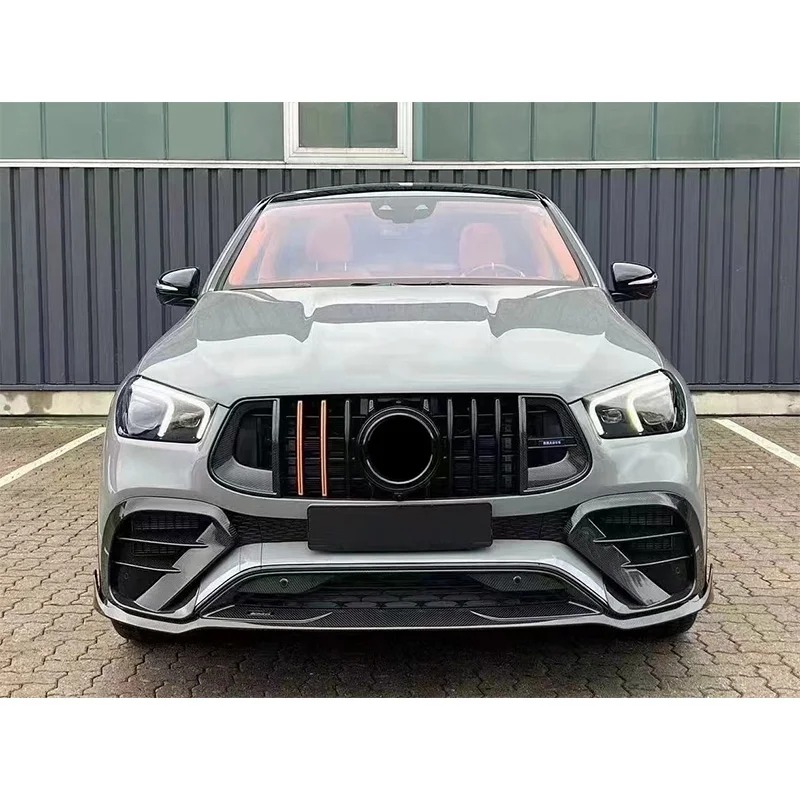 For Benz Gle63 Carbon Fiber Front Bumper Lip Carbon Fiber  Front Lip